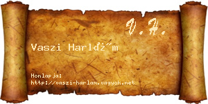 Vaszi Harlám névjegykártya